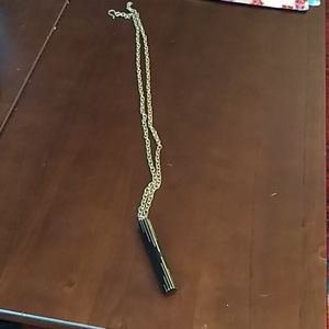 "Raven + Lily" Evelyn long cylinder pendant